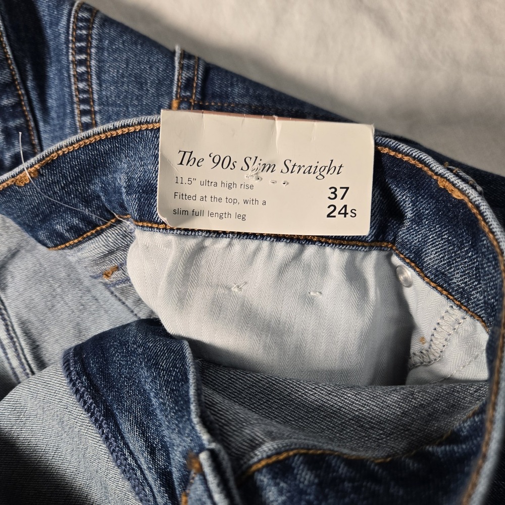 NWT Abercrombie & Fitch Jeans The 90s Straight Ultra High Rise  37/ 24S‎ - Picture 4 of 10